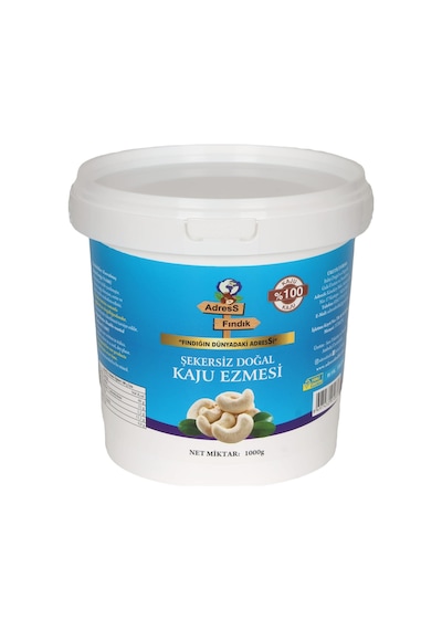 Adress Fındık Şekersiz Doğal Kaju Ezmesi 1 KG