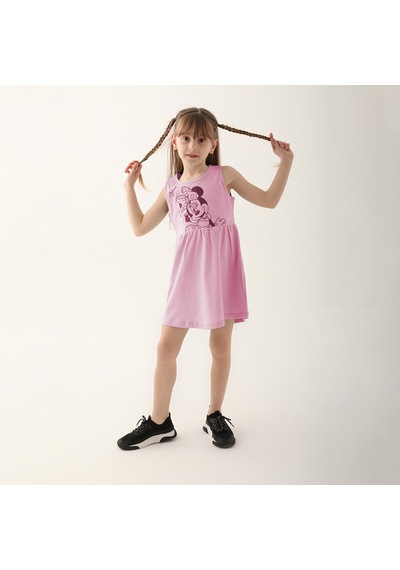 Minnie Mouse D4860-3 Çocuk  Şeker Pembe Elbise