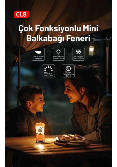 Cl8 Mini Kamp Feneri Turuncu