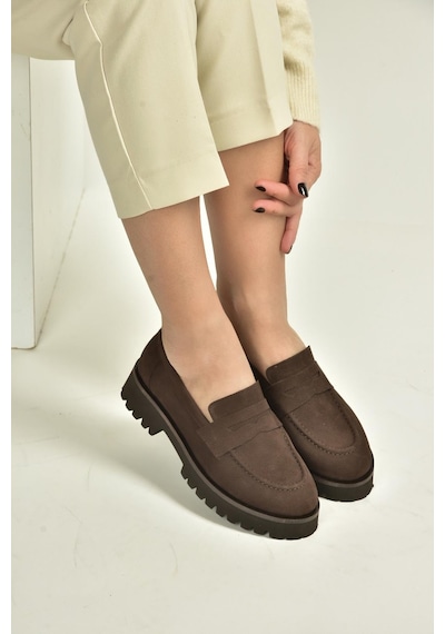 Fox Shoes V944086101 Kahverengi Hakiki Deri Nubuk Kalın Tabanlı Makosen Ayakkabı Kahverengi Fox Shoes V944086101 Kahverengi Hakiki Deri Nubuk Kalın Tabanlı Makosen Ayakkabı Kahverengi