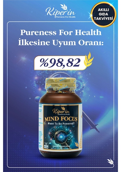 Kiper'in Mind Focus Akıllı Gıda Takviyesi 1440 MG 30 Kapsül