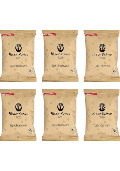 Hisar Kahve Türk Kahvesi 100 Gr X 6 Adet Öğütülmüş