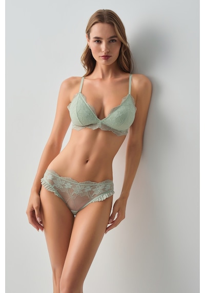 Suwen Scarlet Dantelli Slip Külot Wsl10210204298 Su Yeşili