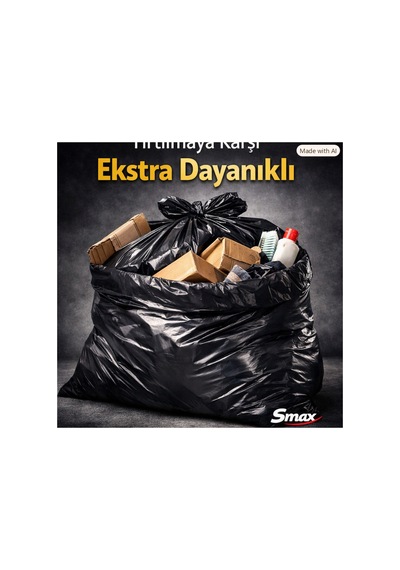 Battal Boy Çöp Poşeti 75 95 Cm 10 Lu 5 Paket Toplam 50 Adet