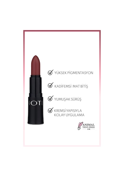 Note Cosmetique Mattemoist Lipstick Mat Bitişli Ruj 314 Mocha Rain - Kahverengi