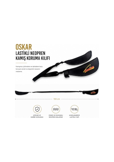 Oskar Lastikli Neopren Spin-lrf Kamış Koruma Kılıfı