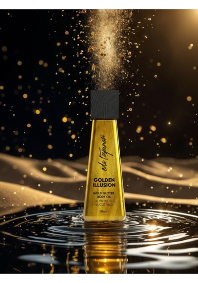 Eda Taşpınar Golden Illusion Altın Işıltılı Simli Vücut Yağı 200 ML