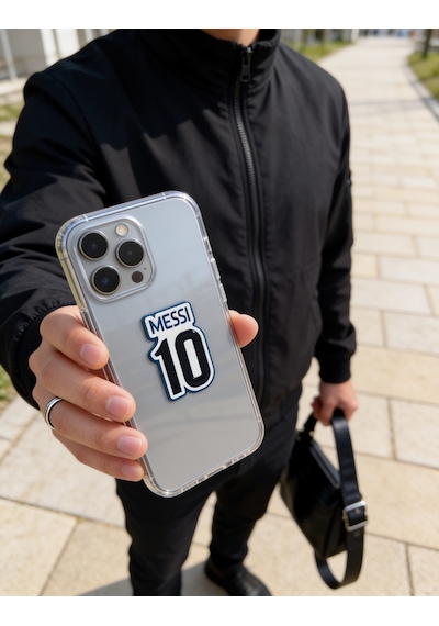 10 Üzerine Messi Telefon Sticker 3d Metal Tasarım, Arka Süs A300138
