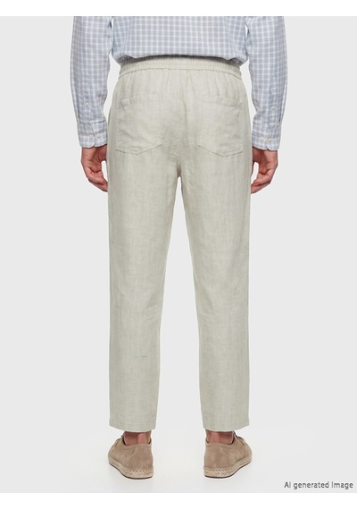 Lcw Vision Bej Regular Fit Erkek Keten Pantolon