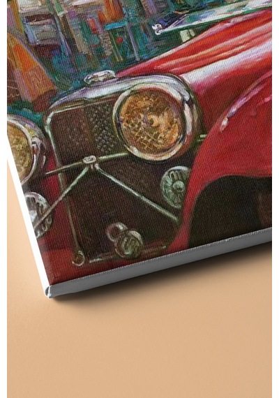 Webstyle Sayılarla Boyama Seti Kasnaklı Kırmızı Arabal Ve Kadın 60 X 75 Cm