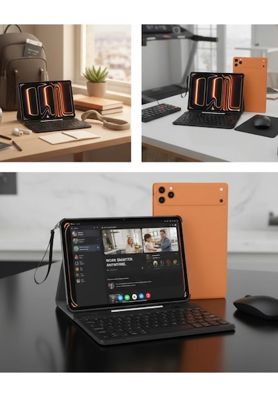 Mey İthalat Tablet Pc Klavyeli Set Geniş Ekran Yüksek Depolama Ve Android Sistem