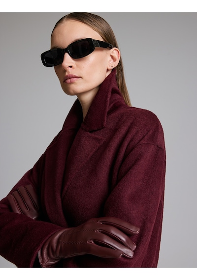 Pierre Cardin Bordo Kaşe Kaban 50329239-vr014