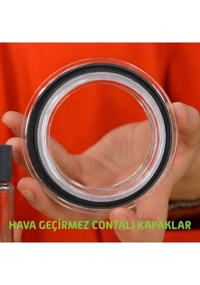 Cam Kavanoz, Cam Saklama Kabı, Sızdırmaz Kaplar Siyah, 300 Ml Diğer