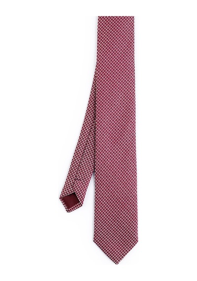Hatemoğlu Bordo Desenli Micro Casual Kravat 26181022A001 113 Bordo