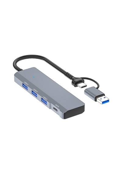 Ally Ads-309d 4 Portlu Usb+type-c Usb 3.0 Çoklayıcı Data Hub Ada