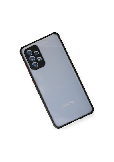 Samsung Galaxy A72 Uyumlu Kılıf Miami Şeffaf Silikon - Siyah