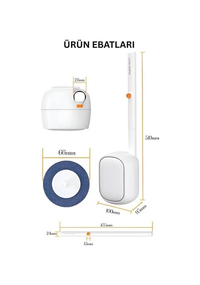 Ayrex Tuvalet Fırçası - Yeni Nasil, Banyo Fırçası, Klozet & Hijyenik Fırçası, Wc Fırça, Çok Amaçlı Diğer