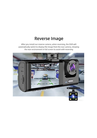 Hasuba 3 Kameralı Araç İçi Kamera 1296p Superhd - 170 Ön, 120 Kabin İçi Ve Arka Geri Vites Kamerası, Wifi Bağlantılı Mobil Uygulama Desteği, Gece Görüşlü, Döngüsel Kayıt Ve G-sensörlü 362