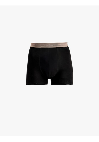 Koton Bel Detaylı Pamuklu Regular Fit 3'lü Boxer Seti Siyah 6slm90039mk