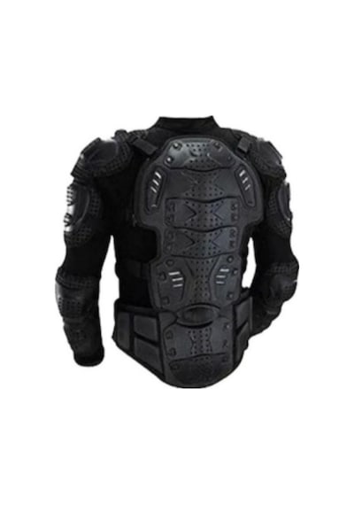 Motoanl Siyah Body Armor Fileli Yazlık Full Koruma Omuz Sırt Dirsek Göğüs Karın Koruma Cross Motorcu Montu