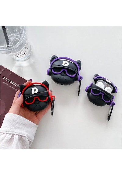 E2M Apple Uyumlu AirPods Pro Kılıf Star Bulldog Mor