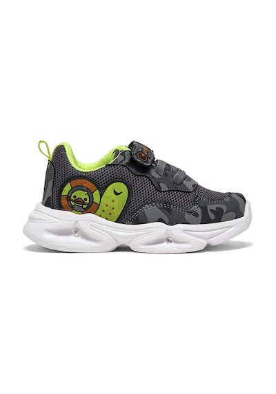 Tonny Black Çocuk Unisex Füme Kamuflaj Tonny Black Işıklı Cırtlı Ayakkabı Çok Renkli