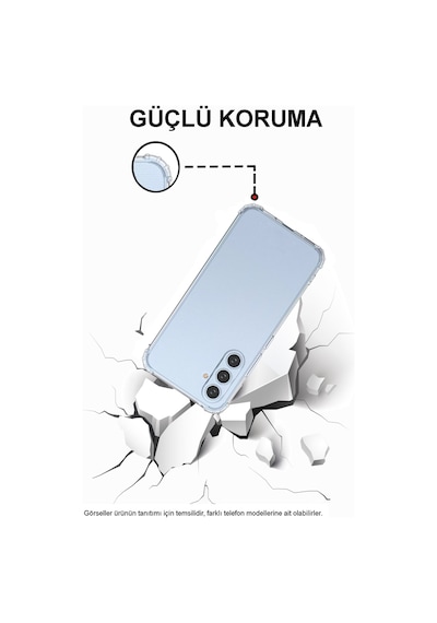 Vivo Y15s Kapak Kamera Korumalı Airbag Antishock Köşe Korumalı Şeffaf Silikon Kılıf