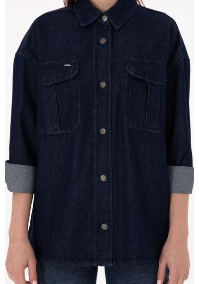 U.s. Polo Assn. Kadın Mavi Gömlek Jean 50291123-dn0022 Çok Renkli