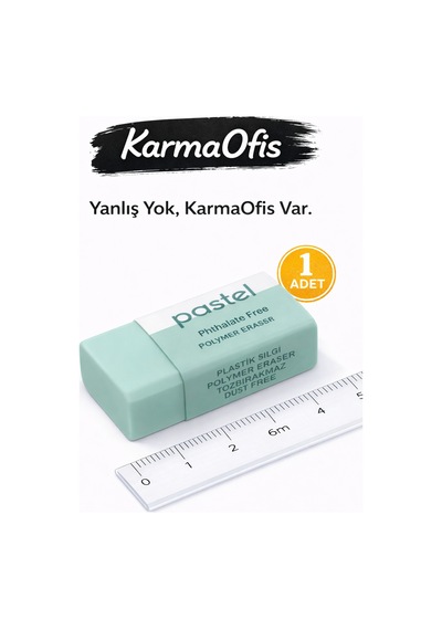 Pastel Mor Silgi Toz Bırakmaz, Phthalate Free 1 Adet Yeşil