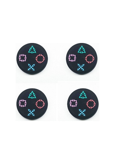 Cafele PS4 - PS5 - Xbox One X/S - Series X - Series S Analog Koruyucu Silikon Pad Geo Tasarım