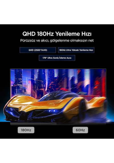 Tcl 32g64 31,5 İnç Qhd Mini Led Oyuncu Monitörü, 180 Hz, 1 Ms Gtg, Hdr600, Freesync