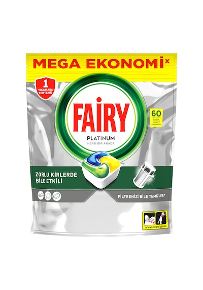 Fairy Platinum Limon Kokulu Bulaşık Makinesi Deterjanı 60 Tablet