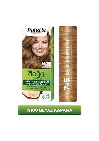Palette Kalıcı Doğal Renkler Saç Boyası 7 - 5 Açık Karamel (542080734)
