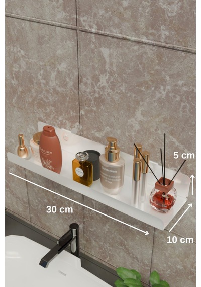 Ultra Güçlü 3m Yapışkanlı Beyaz Çok Amaçlı Banyo Düzenleyici Organizer Raf Banyo Askı 2 Adet Mt96bd Diğer