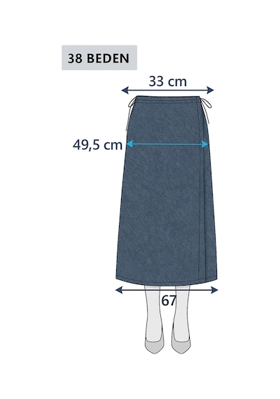 Vellichor Yandan Bağlamalı Denim Etek- Kahverengi Çok Renkli