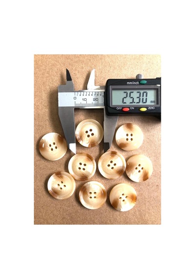 25mm Kaban Ve Trençkot Düğmesi Sütlü Kahve-beyaz 8 Adet - 618570080