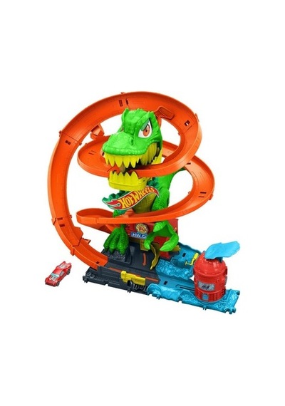 T-rex Ve İtfaiye İstasyonu Oyun Seti Eğlenceli Tasarım