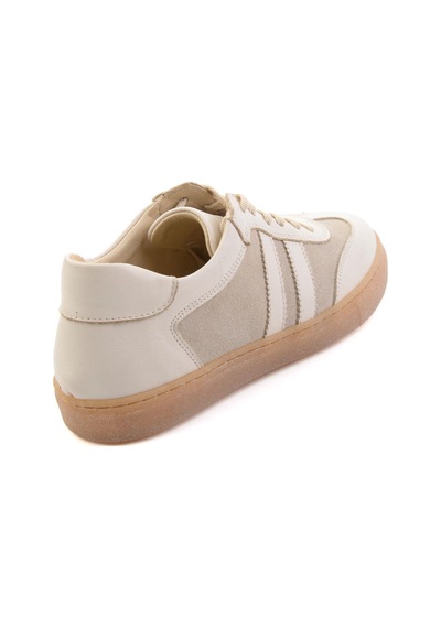 Bambi Bej Bej Hakiki Deri Kadın Sneaker K01649200303