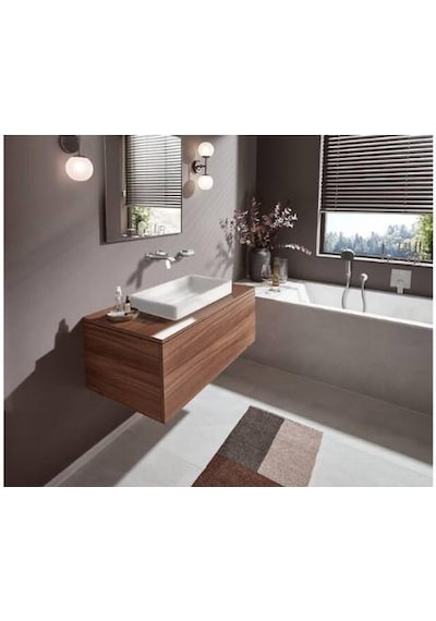 Hansgrohe Vivenis Tek Kollu Lavabo Bataryası Ankastre Duvara Monte 19,2 Cm Gaga İle - 75050000 Gümüş