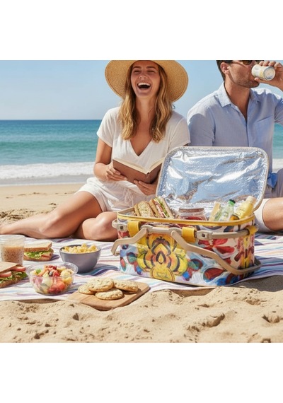 25 Lt Piknik Sepeti 1308 Picnic Bag -361 Karışık/Çok Renkli