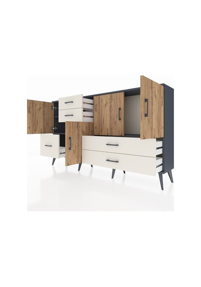 Arges Konsol 4 Raflı 5 Çekmeceli 4 Kapaklı 176x30x99 Antrasit-çam/aytaşı Atlas Çam/aytası - Antrasıt Arges Konsol 4 Raflı 5 Çekmeceli 4 Kapaklı 176x30x99 Antrasit-çam/aytaşı Atlas Çam/aytası - Antrasıt