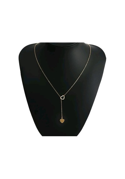 Lunarie Ayarlanabilir İkili Kalp Kolye 18k Gold Kararmaz Çelik Y Altın