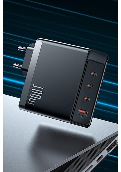 100w Gan Pd Hızlı Şarj Adaptörü 1xusb 3xtype-c Laptop Ve