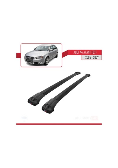Audi A4 B7 Avant 2005-2007 Arası İle Uyumlu Ace-1 Ara Atkı Tavan Barı Siyah