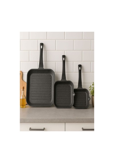 Hitit Siyah Döküm Grill 3 Lütava Seti 20/24/28 Cm - 785839080 Diğer