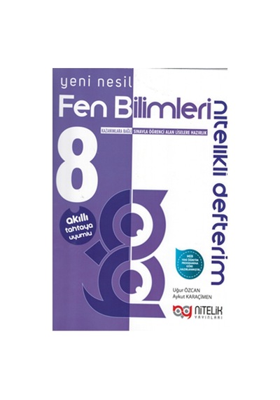 NİTELİK 8. Sınıf Akıllı Defter Fen Bilimleri Yeni Nesil NİTELİKLİ