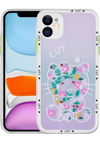 Apple Uyumlu iPhone 11 Kılıf Kamera Korumalı Desenli Sert Zore Hess Kapak NO9