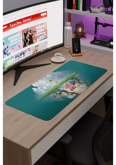 Spirited Away Kaymaz Dikişli Kauçuk Oyuncu Mousepad V5 - 70x30 Xl Gaming Mouse Pad Fare Altlığı
