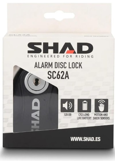 Shad Alarmlı Disk Kilidi Sc62a Siyah 10mm C0s6200a Disk Kilidi