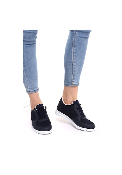 Wordex F1 Günlük Kadın Fileli Yazlık Sneaker Spor Ayakkabı Lacivert